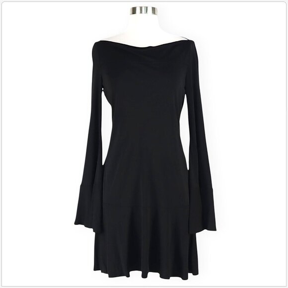 Diane Von Furstenberg DVF Reema Black Draped Cutout Open Back Dress NWT New 2 - Picture 2 of 5